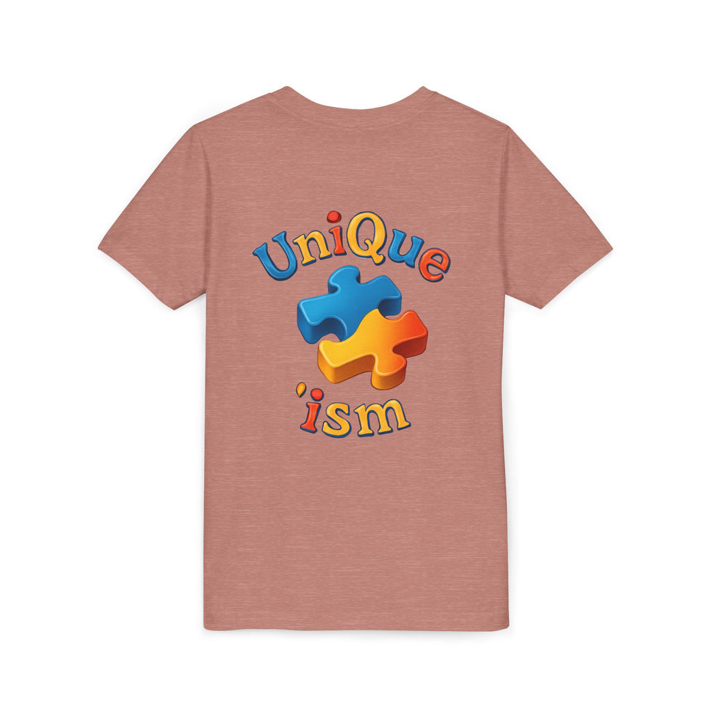 Autism Support Youth Tee — "NonVerbal Not Deaf" & Puzzle Piece "Unique'ism"