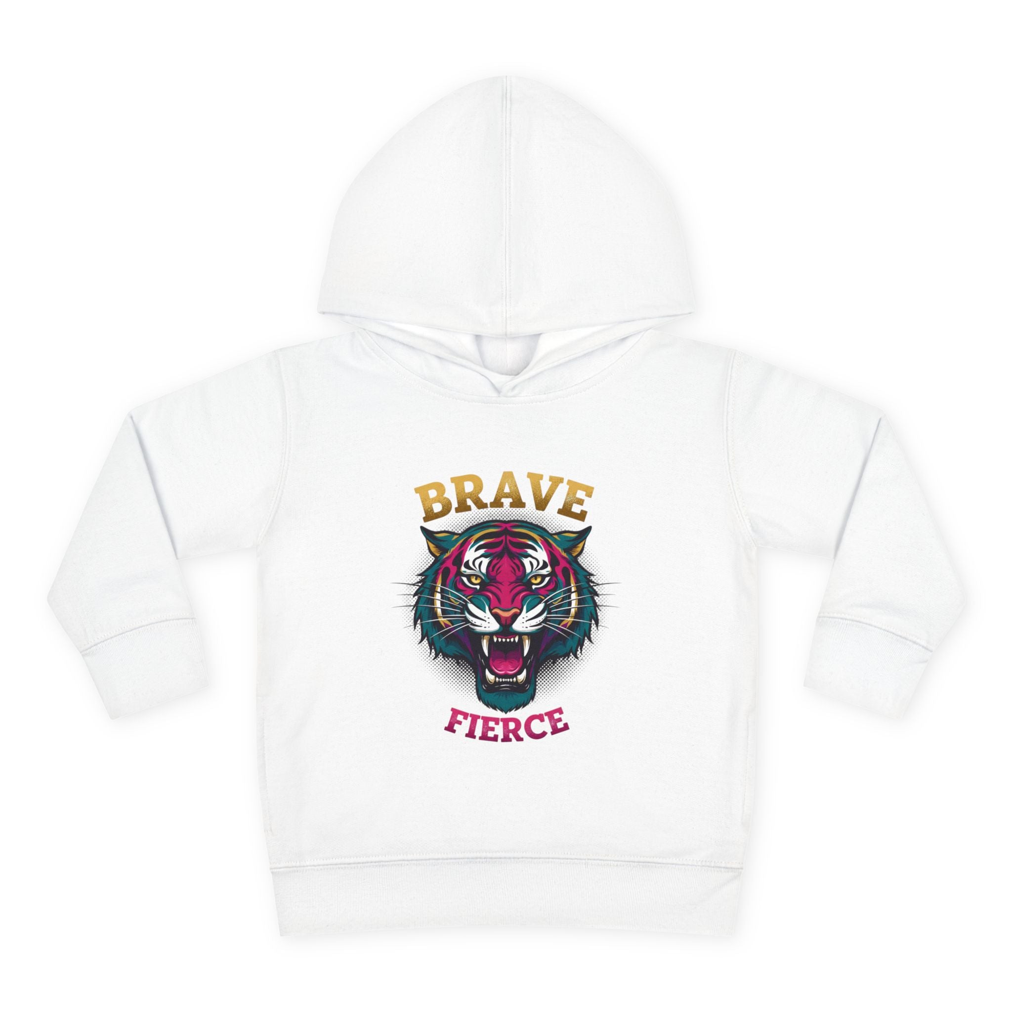 Toddler Hoodie — 'Brave & Fierce' Tiger Pullover (Built for a Different Jungle)