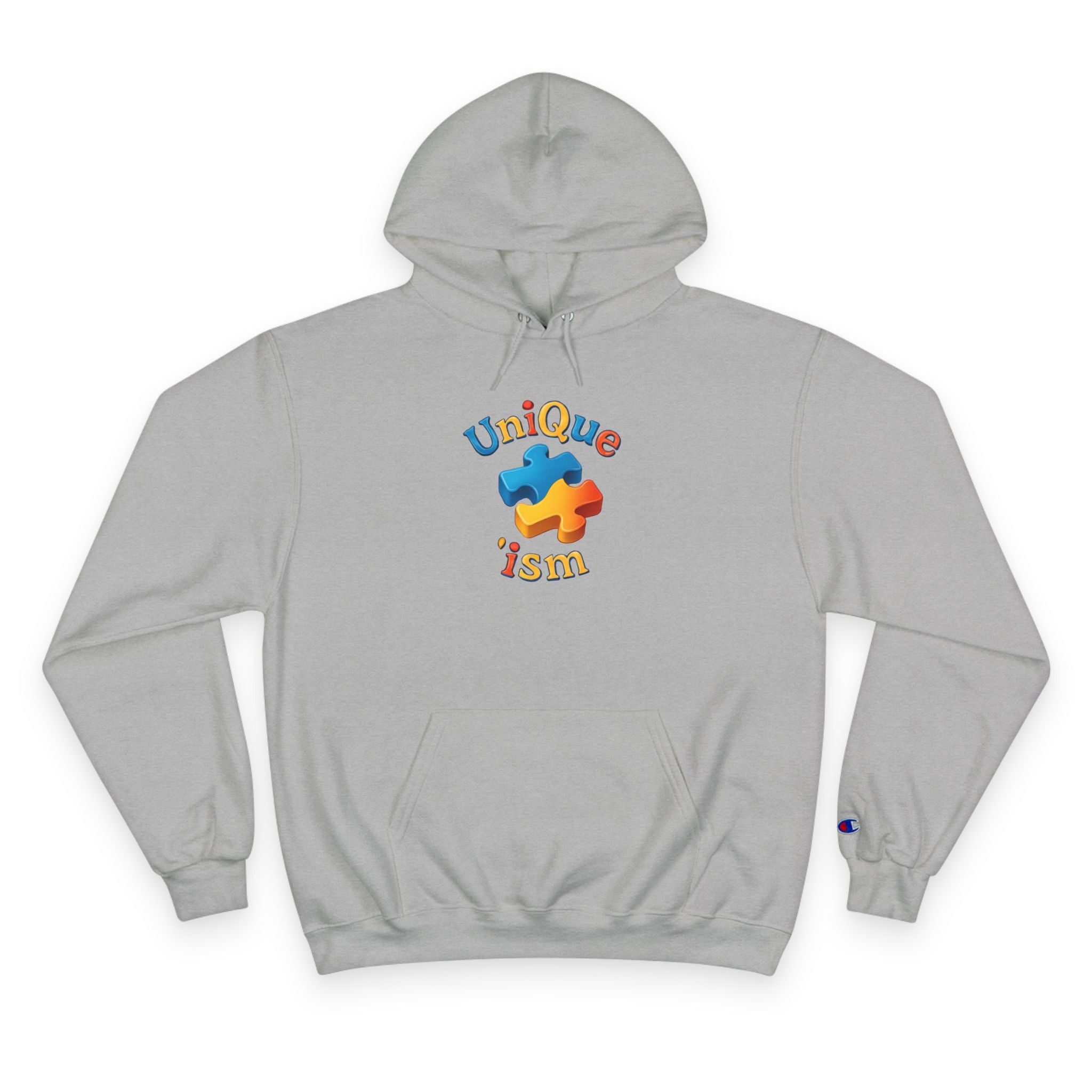 Men/Unisex Champion Hoodie - Autism Awareness Hoodie — Where being yourself is your greatest strength" Back Quote