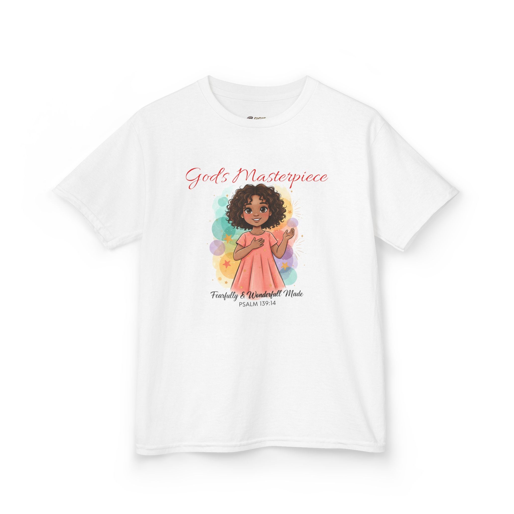 Kids Tee — 'Family & Friends' Cute Girl Illustration Shirt