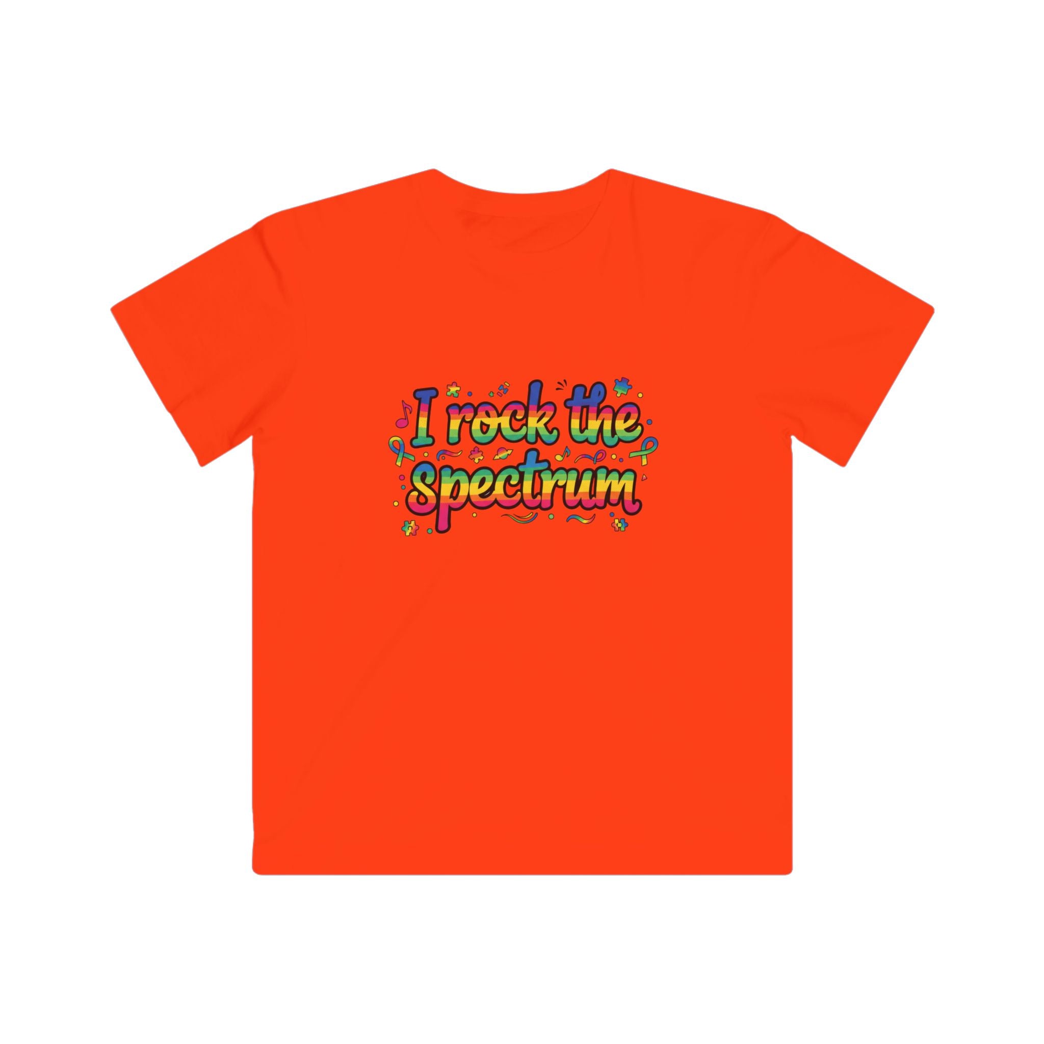 Kids Tee — "I Rock the Spectrum" Rainbow Neurodiversity Autism Awareness Shirt