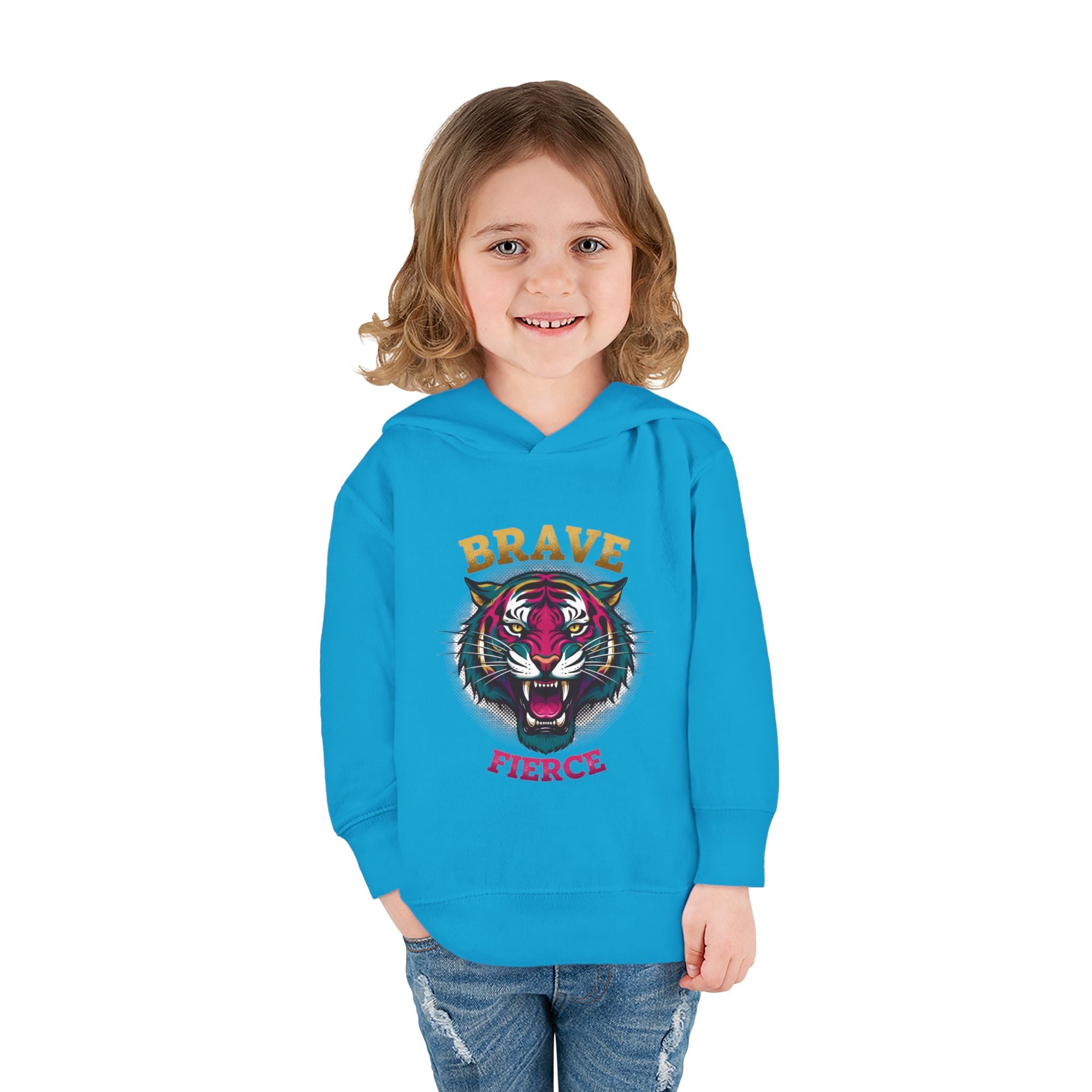 Toddler Hoodie — 'Brave & Fierce' Tiger Pullover (Built for a Different Jungle)