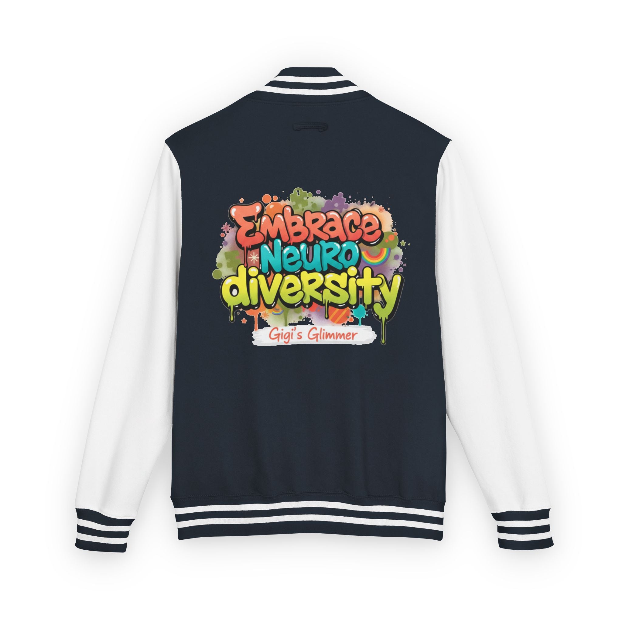 Letterman Jacket — "Embrace Neurodiversity" Awareness Varsity Jacket
