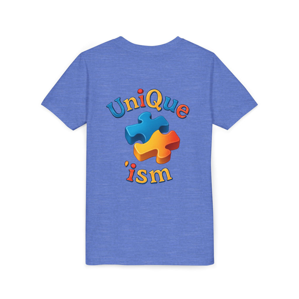 Autism Support Youth Tee — "NonVerbal Not Deaf" & Puzzle Piece "Unique'ism"