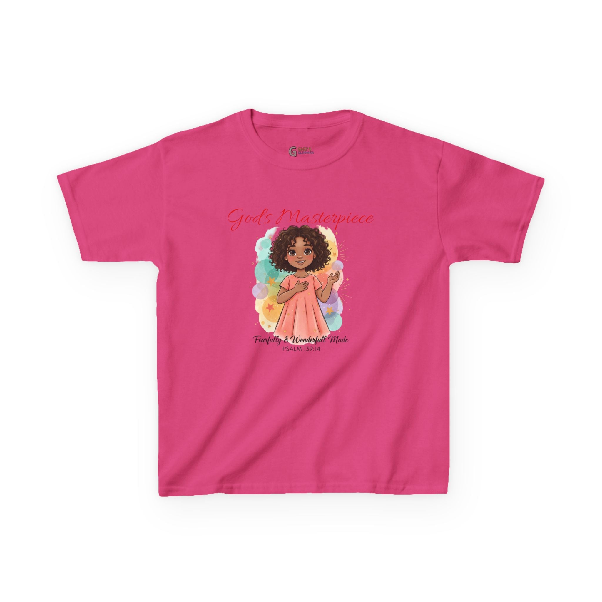 Kids Tee — 'Family & Friends' Cute Girl Illustration Shirt