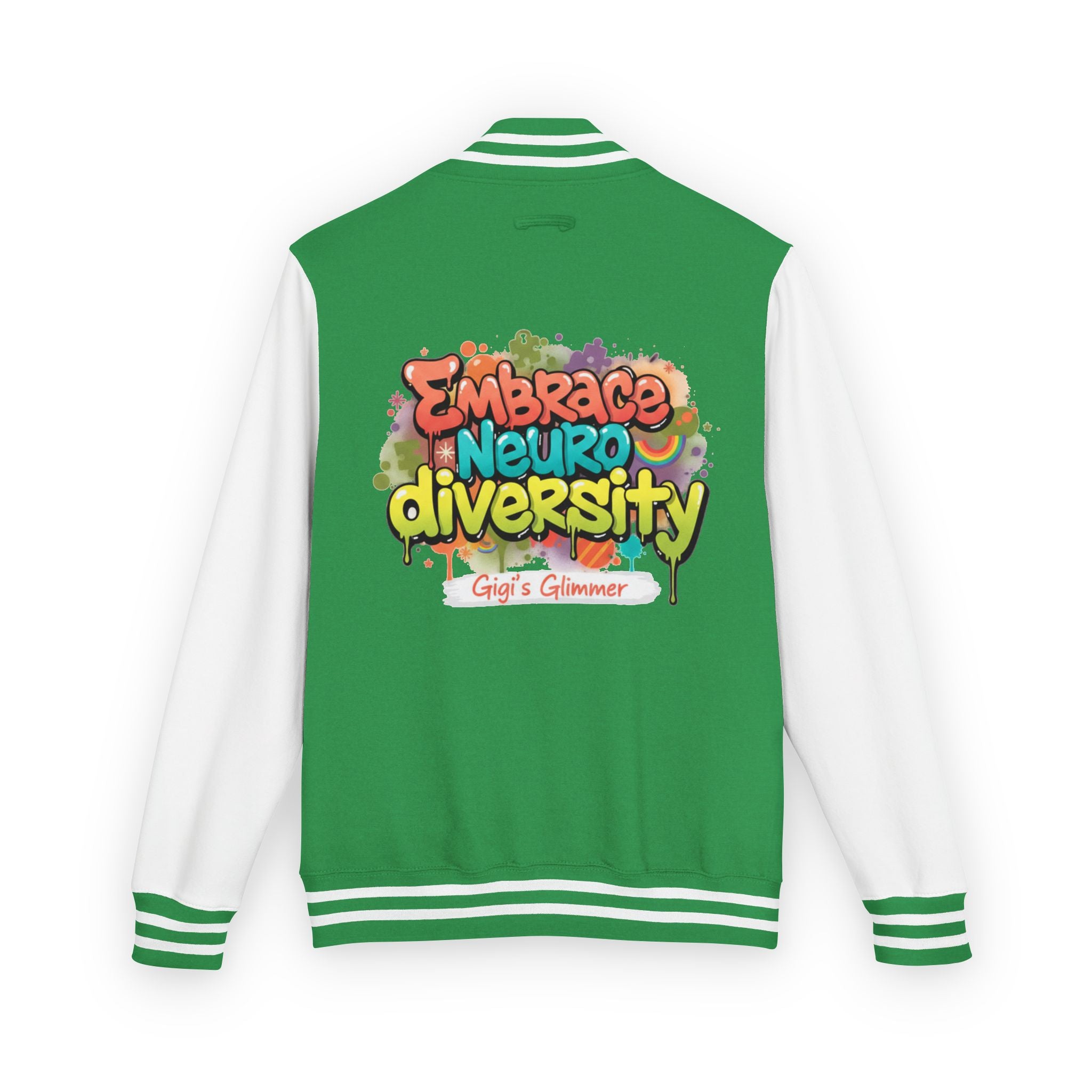 Letterman Jacket — "Embrace Neurodiversity" Awareness Varsity Jacket