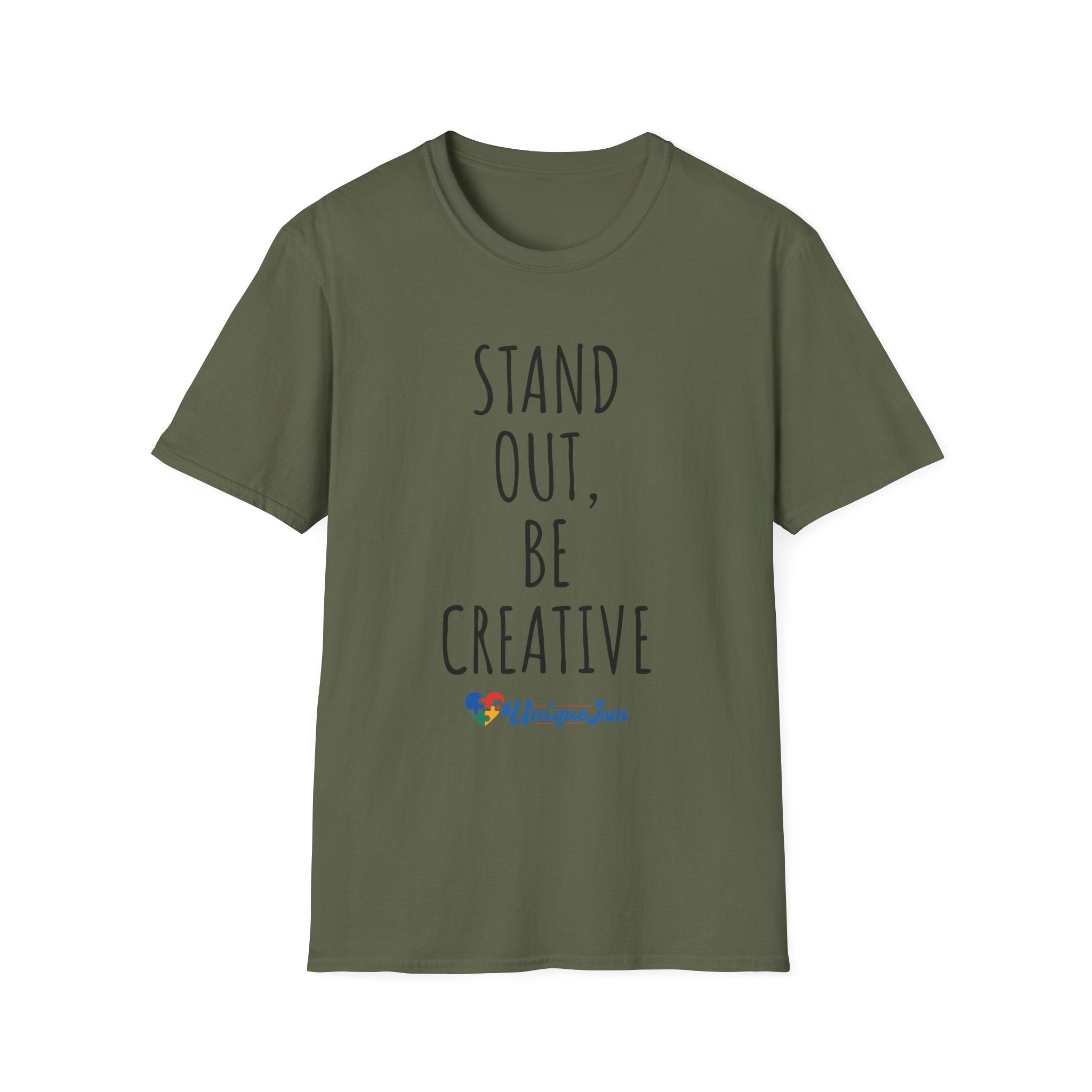 Stand Out, Be Creative T-Shirt — "Powered by Love, Inspired by Gigi" Inspirational Tee