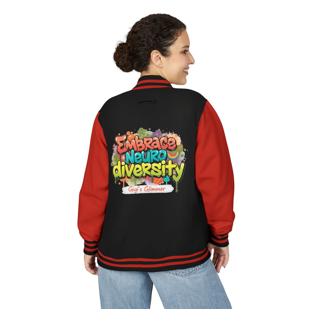Letterman Jacket — "Embrace Neurodiversity" Awareness Varsity Jacket