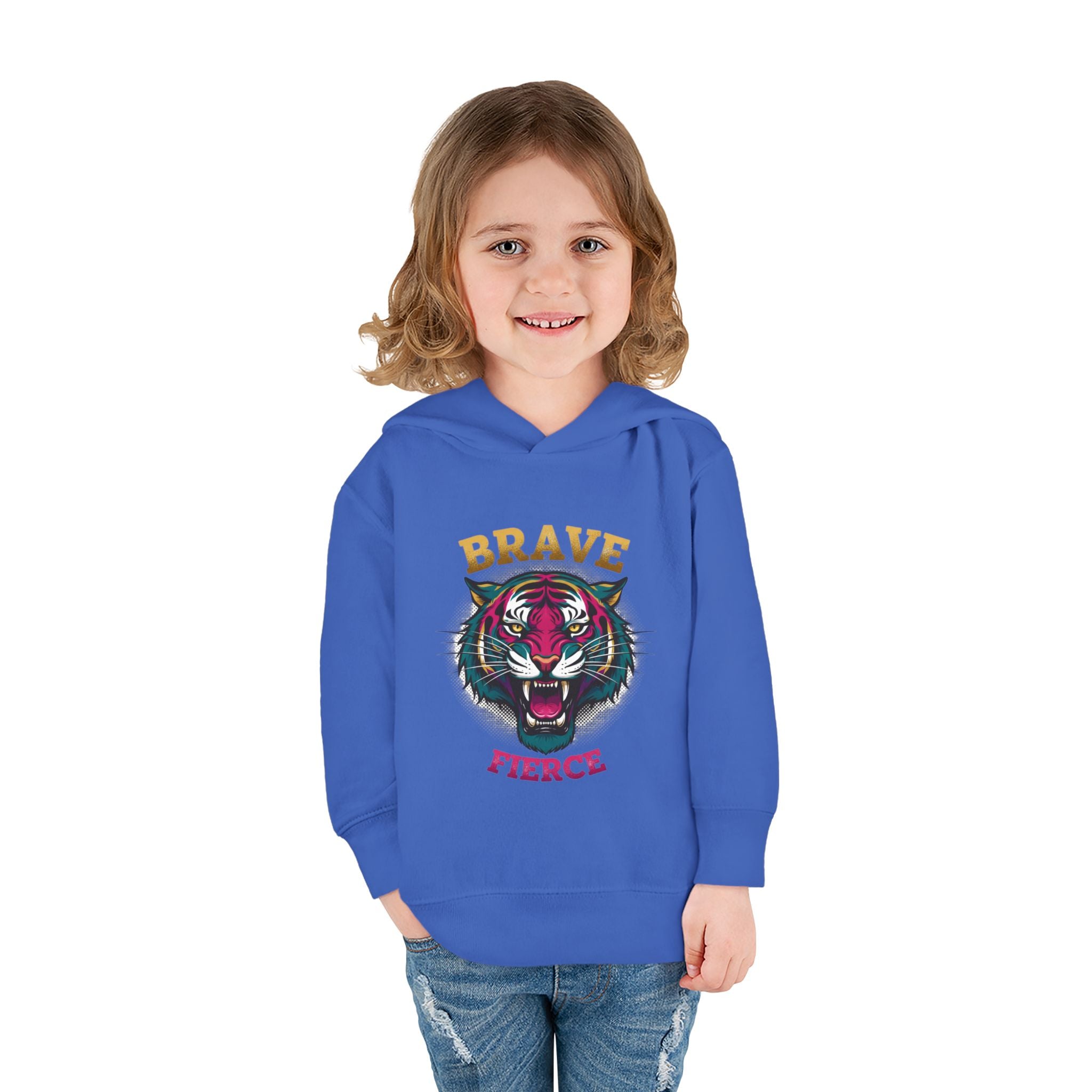 Toddler Hoodie — 'Brave & Fierce' Tiger Pullover (Built for a Different Jungle)