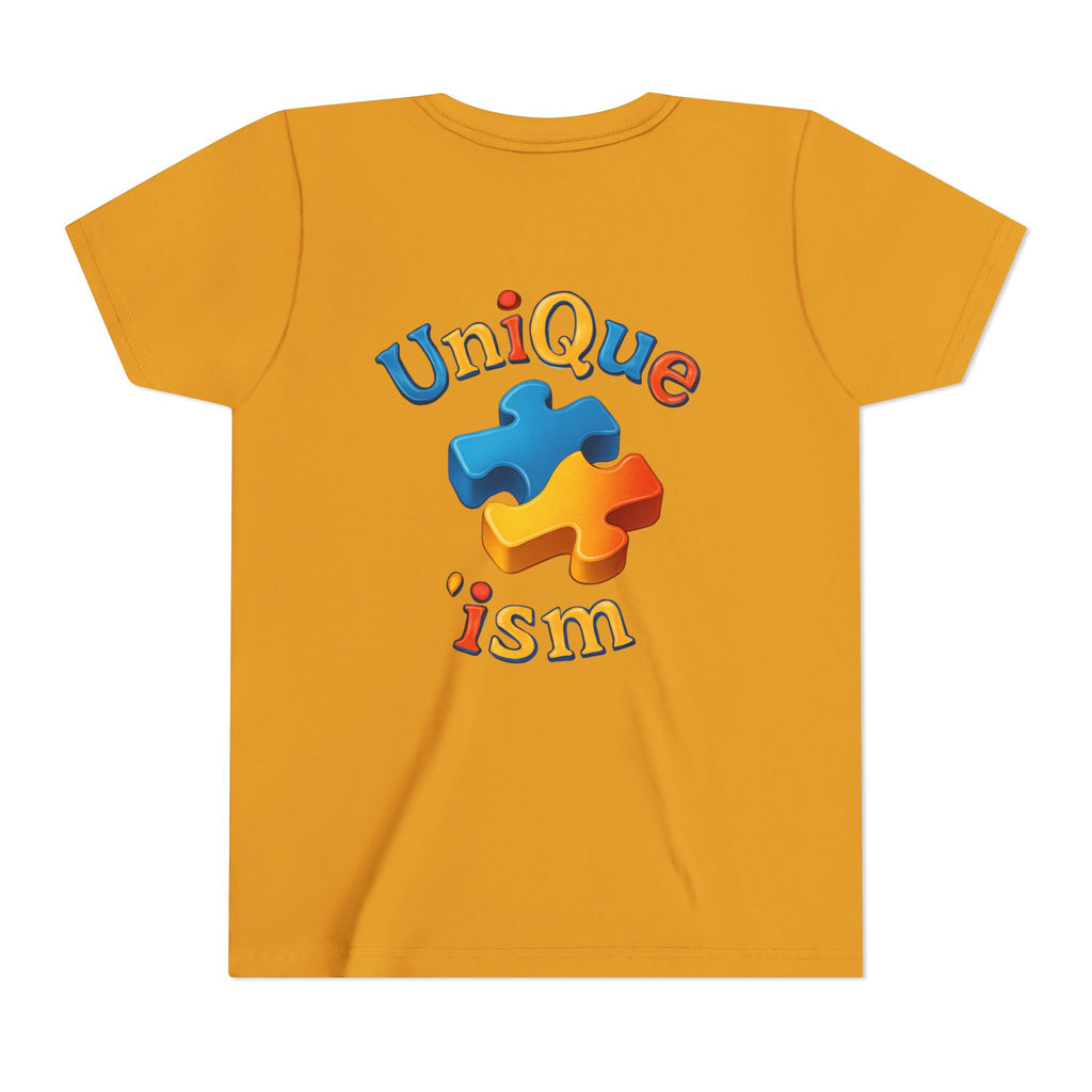 Autism Support Youth Tee — "NonVerbal Not Deaf" & Puzzle Piece "Unique'ism"