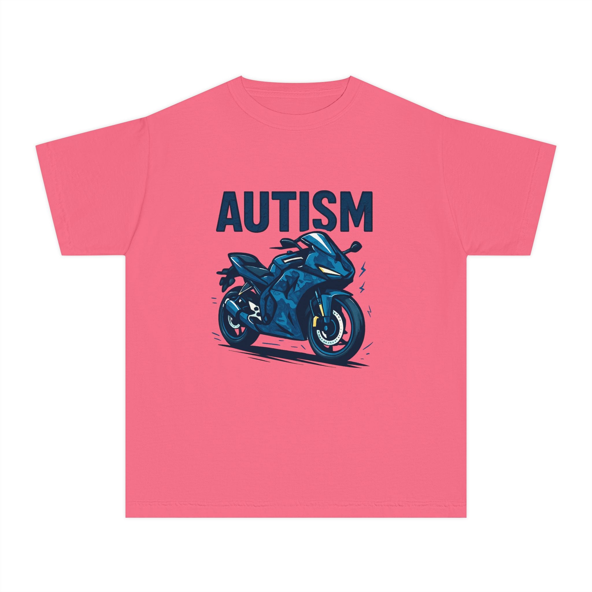 Autism Motorcycle Youth Tee – "Unique'ism: Built for the Ride"