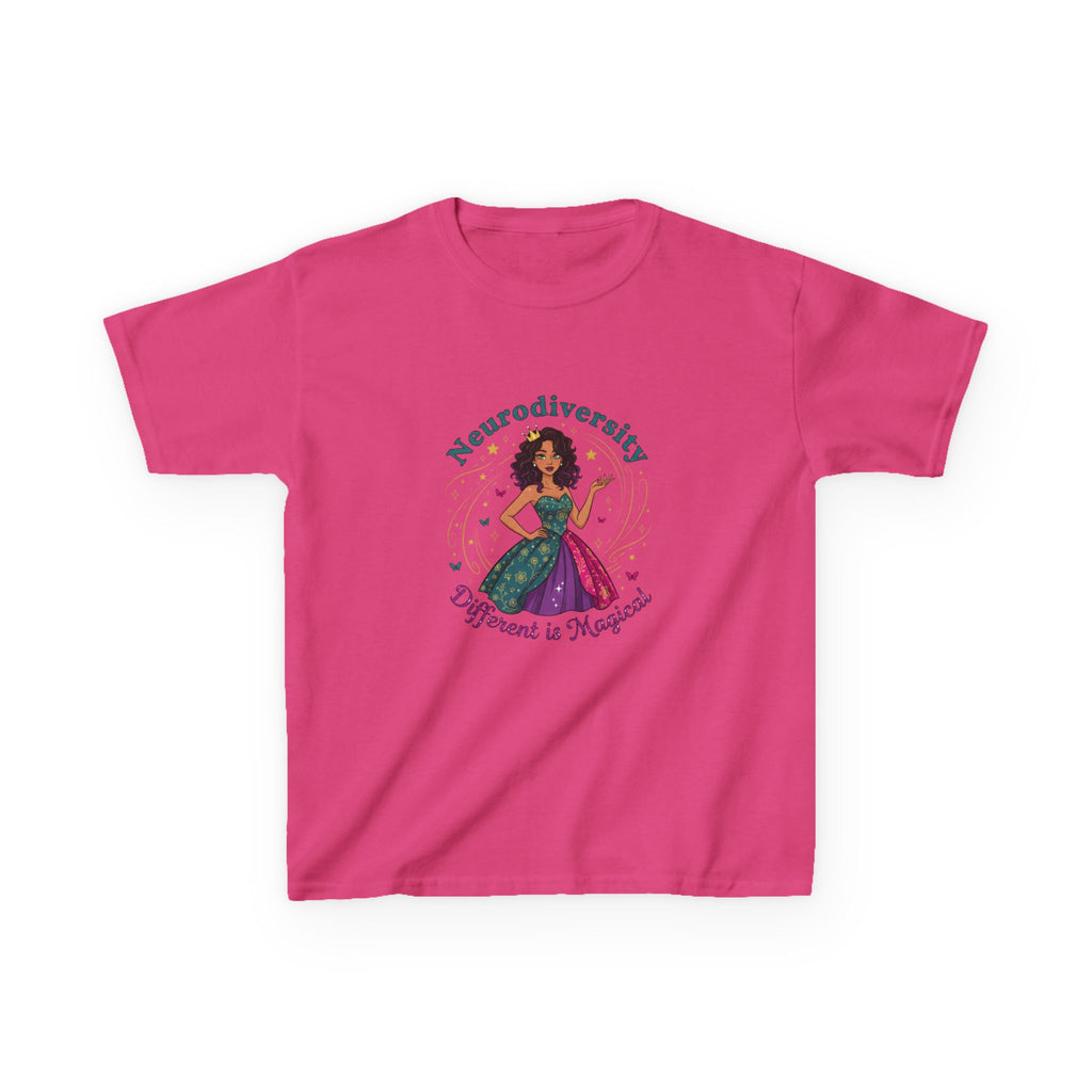 Kids Tee — Neurodiversity Princess “Different is Magical”
