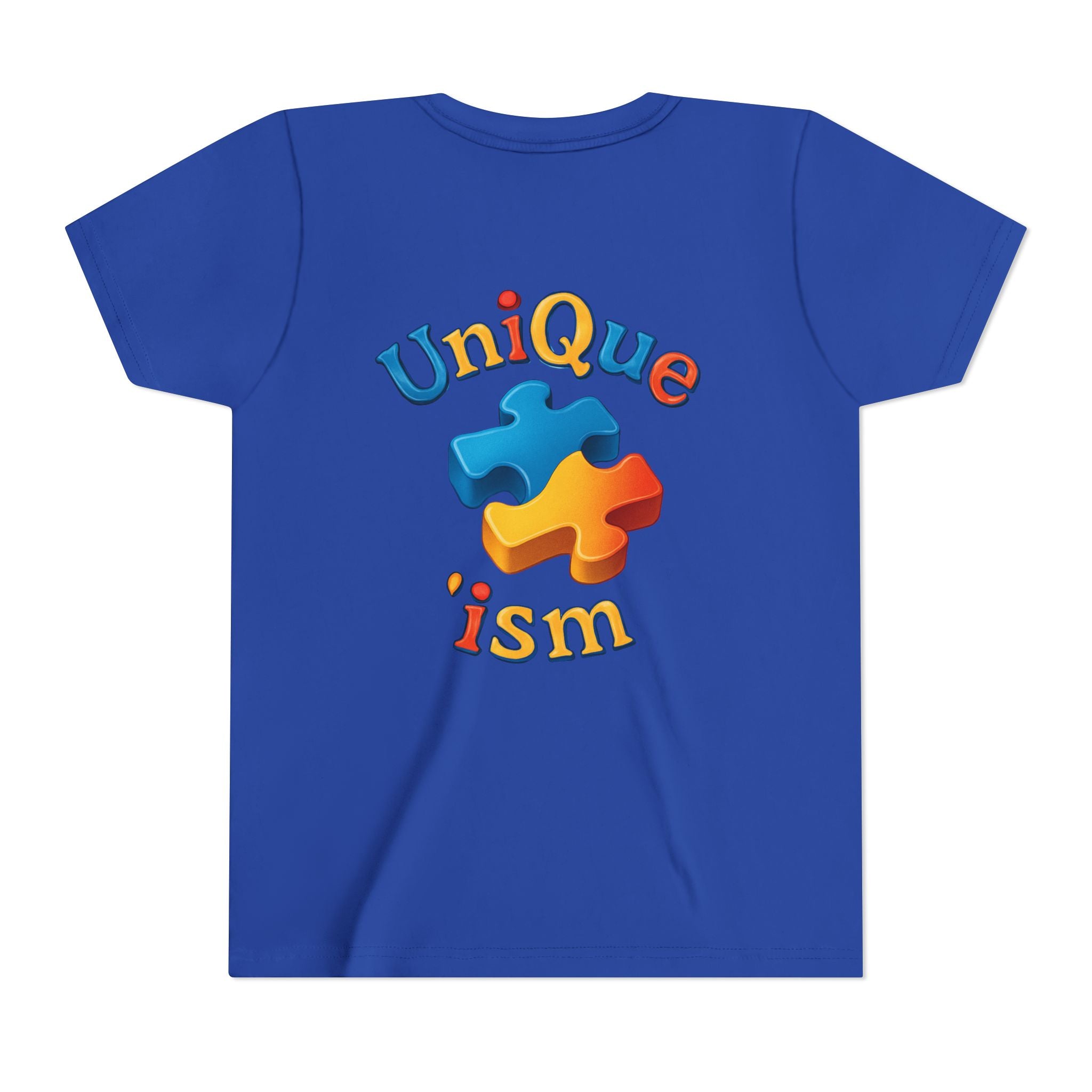 Autism Support Youth Tee — "NonVerbal Not Deaf" & Puzzle Piece "Unique'ism"